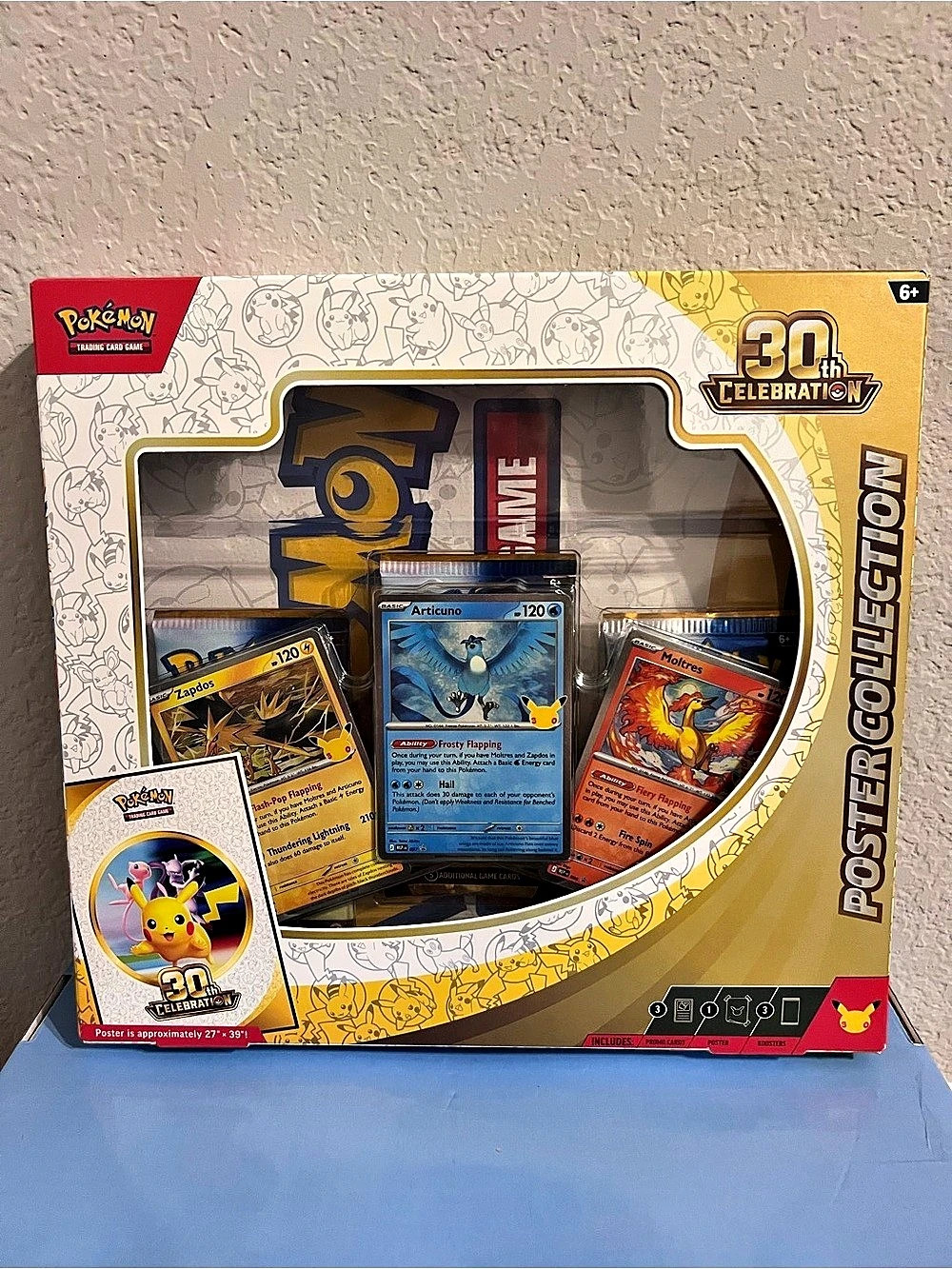 Authentic Factory Sealed Pokémon 30th Celebration Poster Collection Trading Card